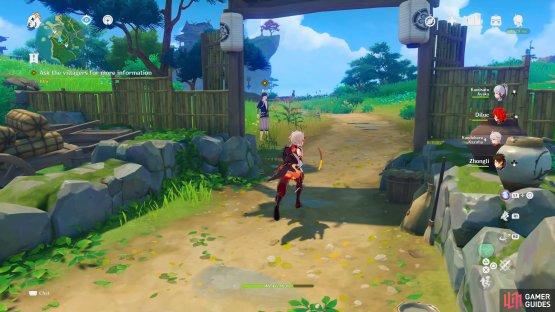 Kenji, who can be found near the village entrance, can explain the duel in more detail because he watched it.