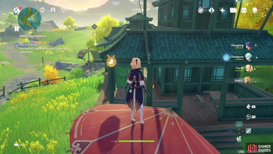 Climb to the roof and place the lantern