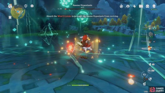 you&rsquo;ll have to collect the Anemo Orbs when the boss is nearly dead otherwise it will replenish its health with each Orb.