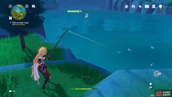 To fish efficiently, you&rsquo;ll need to stay within the tension gauge until the hook icon is full. 