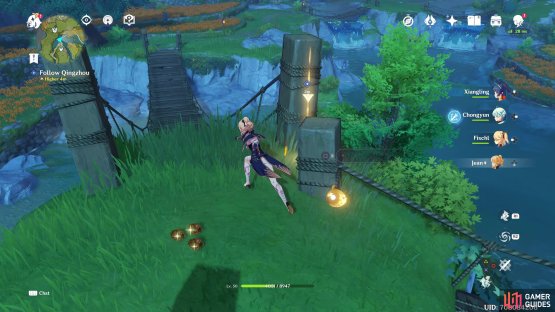 Go to the three marked locations and gaze over the scenery 