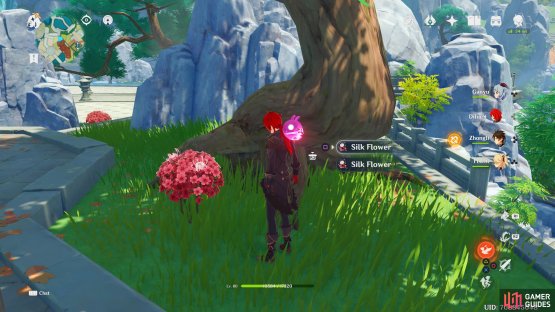 The first two nodes can be found under the tree on the east of Yujing Terrace