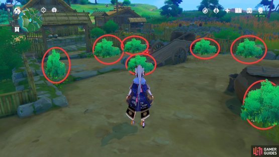 There are seven bushes to attack to clear the weeds, all these can be found outside the Imatani&rsquo;s house.
