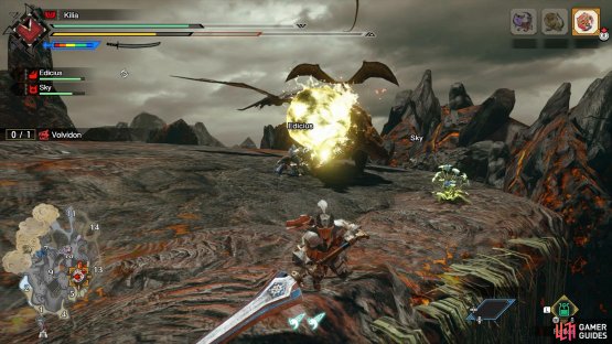 Watch out for Volvidons spit as it can inflict paralysis. 