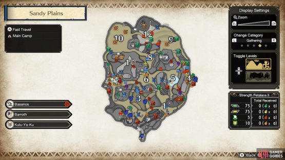 Head to one of the three potential locations to find Basarios roaming around. 