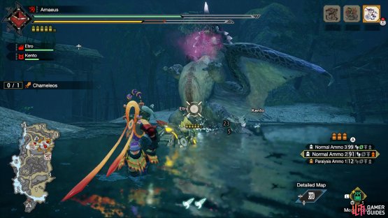 Chameleos will stand on its hind legs, with its chest pushed out