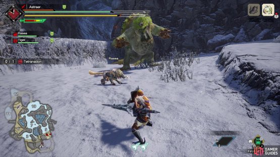 Tetranadon will gain some distance on you and raise its forelegs higher