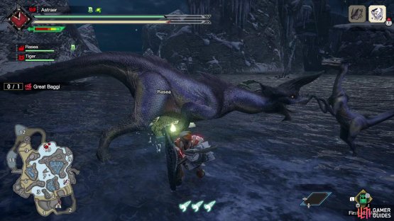 Fighting Great Baggi in the Frost Islands