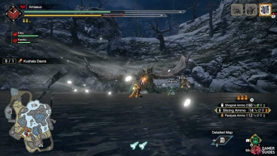 Kushala will charge up, and gather wind which will suck you in