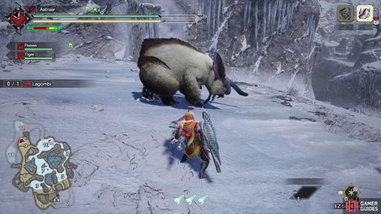 Fighting Lagombi in the Frost Islands