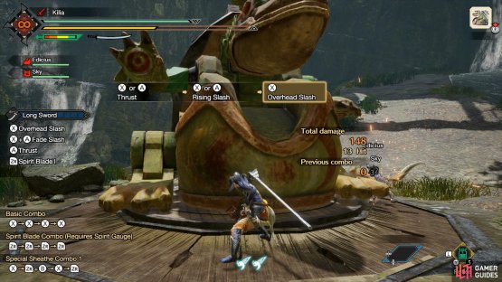 Press X four times to perform a Basic Attack.