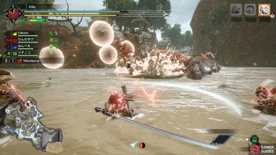 Watch out for Mitzutsune’s bubbles.
