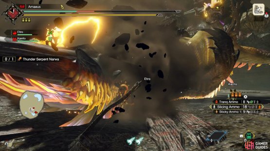 slamming its tail down on to you.