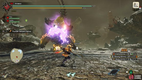 Narwa will generate purple energy around its thundersac