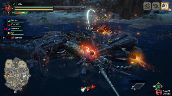 Watch out for Barroths mud attacks.