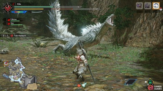 Tobi-Kadachi&rsquo;s attacks will inflict thunderblight when his fur is like this. 