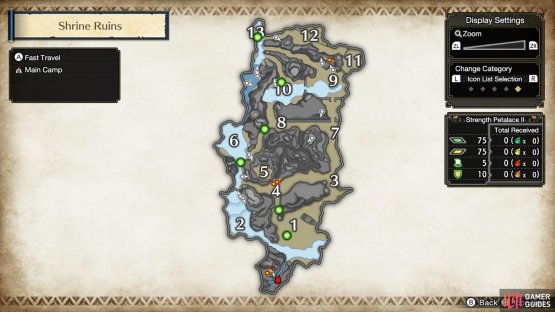 Head to the green dots