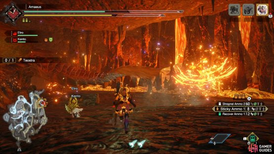 leaving behind a trail of fire orbs.