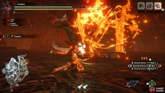 making fire appear up from the ground in front of him.