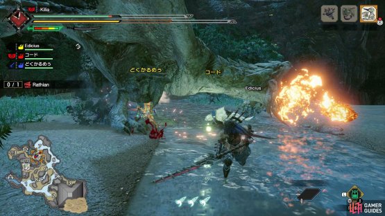 Watch out Rathians fire attacks. 
