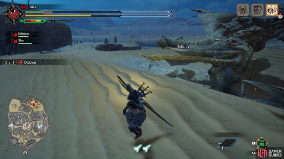 Watch out for Diablos&rsquo; tail attacks.