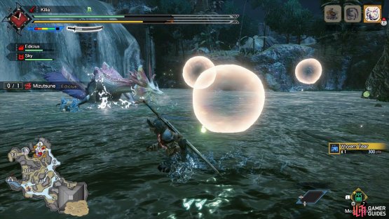 Watch out for Mizutsune&rsquo;s bubbles. 