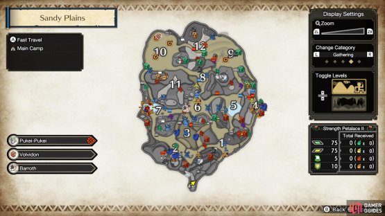 Head to one of the three potential locations to find Pukei-Pukei roaming around. 
