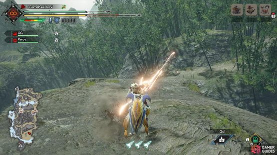 Then release for a fast double slash.