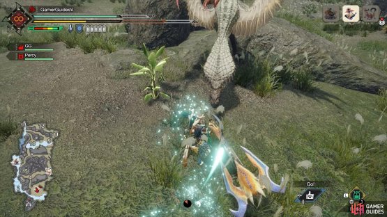 While switching to axe mode, so you can get axe-swinging straight away.