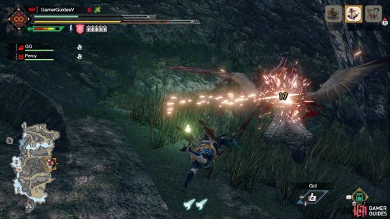 The axe is slow to use, but it’s powerful and has long range.