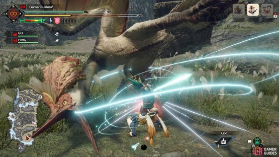 It will then spin in the air while sweeping its wings. Either get away or block/counter.