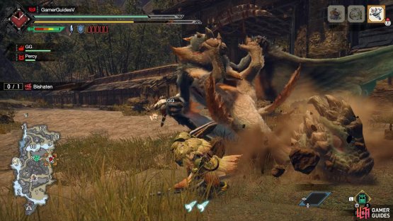 Dodge the tail slam, then get ready to dodge another.