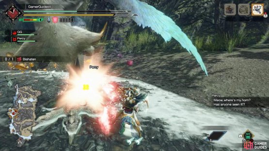 When it&rsquo;s safe, aim for Bishaten&rsquo;s tail.