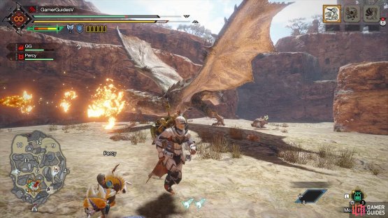 A fireball shot to the left.