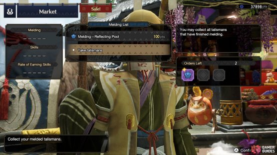 Select the &ldquo;Take&rdquo; option to pick up your talisman.