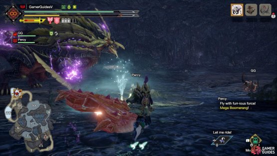 The tell for this is Magnamalo raising one arm with its other arm on the ground.
