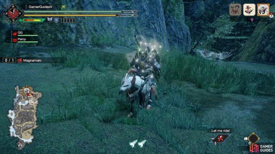 Other monsters too far away? Use a stinkmink to drag them all the way to Magnamalo.