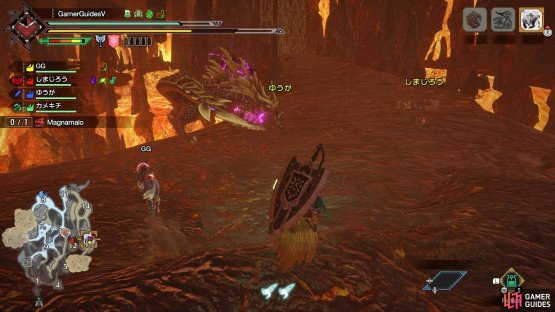 Start by scouting Magnamalo and studying some of its attacks.