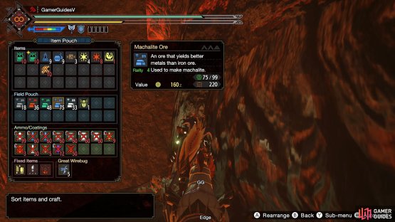 During an upsurge, you can reap lots of Machalite Ore.