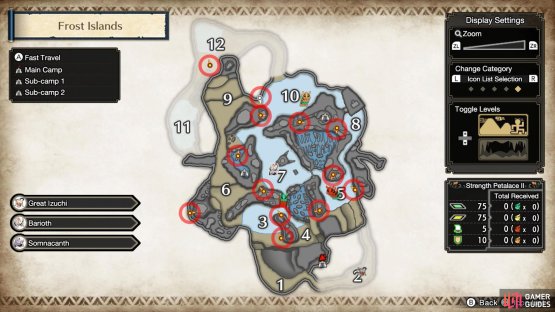 All great wirebug spots in the Frost Islands.