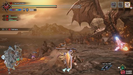 You’ll hear a shout before this move happens. Rathalos will breathe fire under it.
