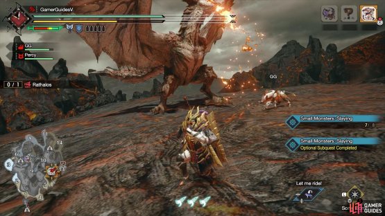 Rathalos twirls its head upwards.
