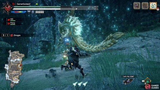 Zinogre stands up and wobbles around a bit.