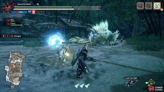 Besides the thunderballs, you can be hurt by Zinogre&rsquo;s spins.