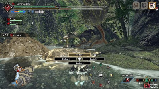 A simple way to destroy Almudron’s mud ball if by throwing a Flash Bomb.