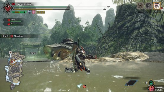 The golden mud is the same, but also inflicts damage while you’re touching it.