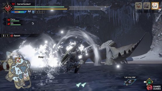 What follows is a blast of ice straight ahead, creating a powerful whirlwind.