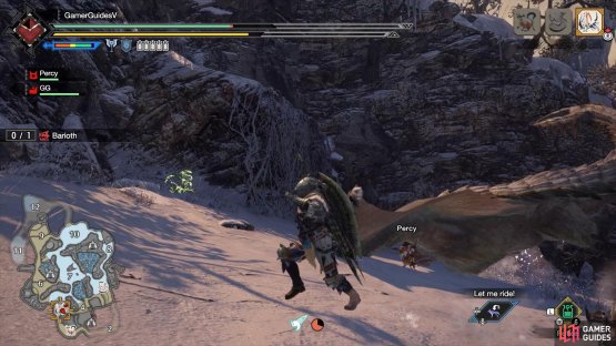 When its forelegs are broken, Barioth can muck up the landing.