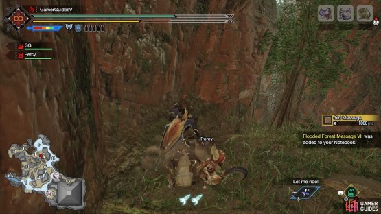 You can drop down to the ledge or climb up from the ground.