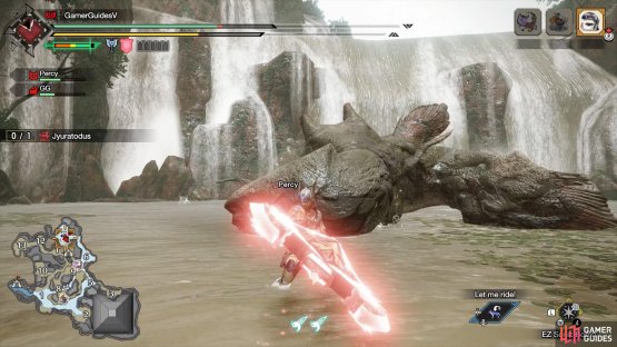 Jyuratodus leans back.